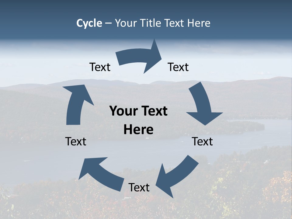 Lake George As Seen From Prospect Island PowerPoint Template