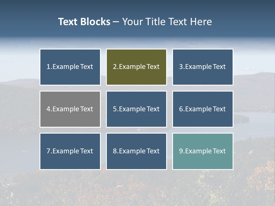 Lake George As Seen From Prospect Island PowerPoint Template