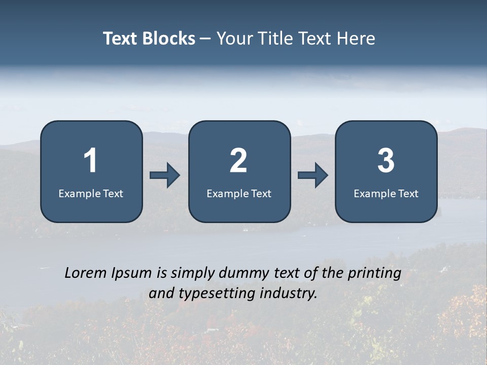 Lake George As Seen From Prospect Island PowerPoint Template
