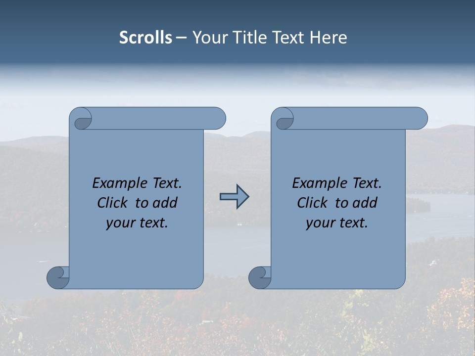 Lake George As Seen From Prospect Island PowerPoint Template