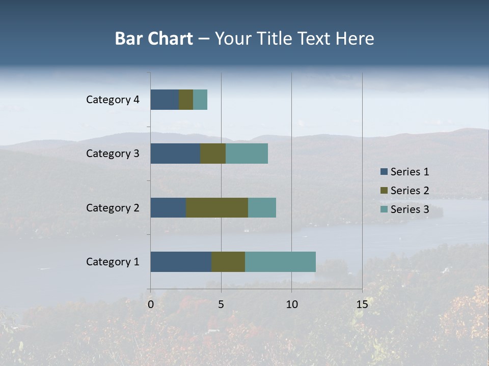Lake George As Seen From Prospect Island PowerPoint Template
