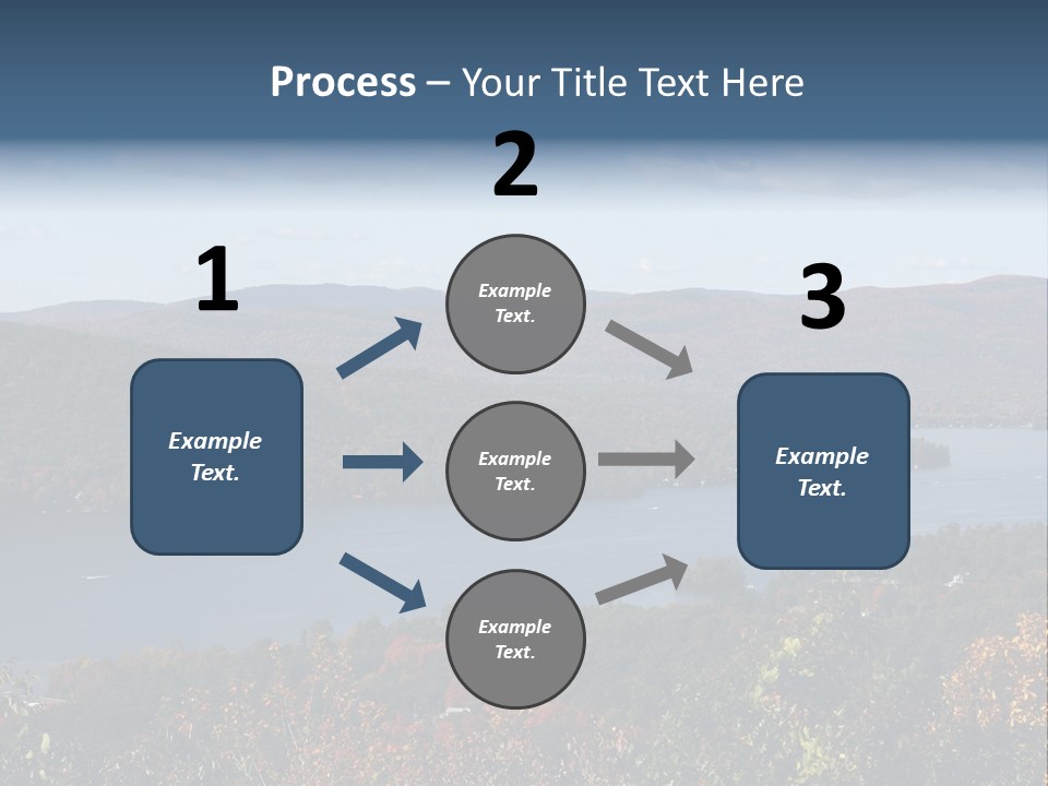 Lake George As Seen From Prospect Island PowerPoint Template