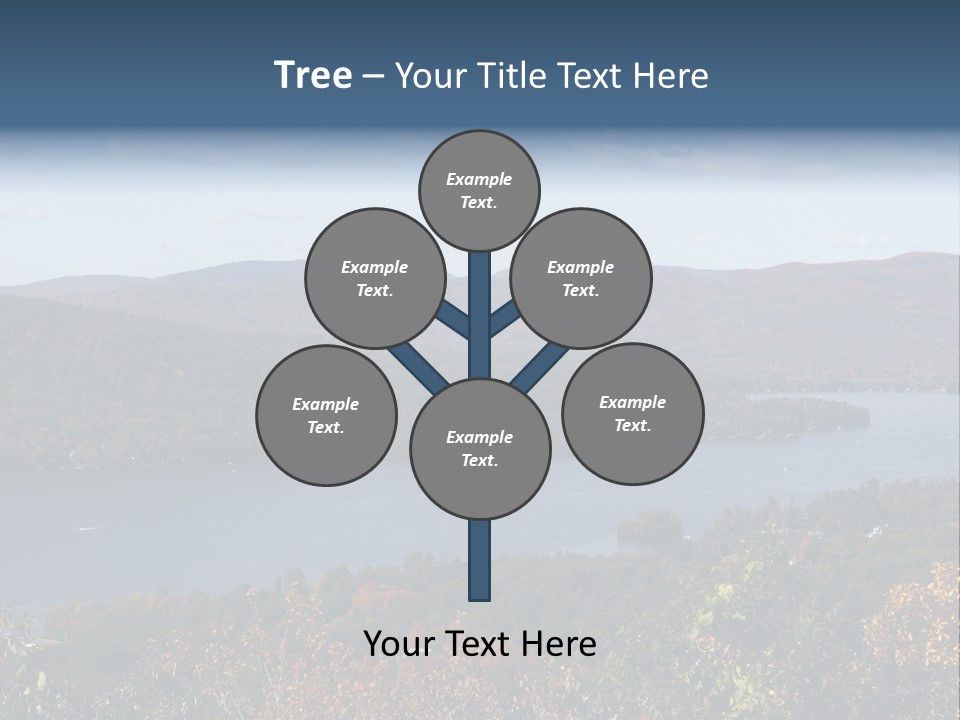 Lake George As Seen From Prospect Island PowerPoint Template