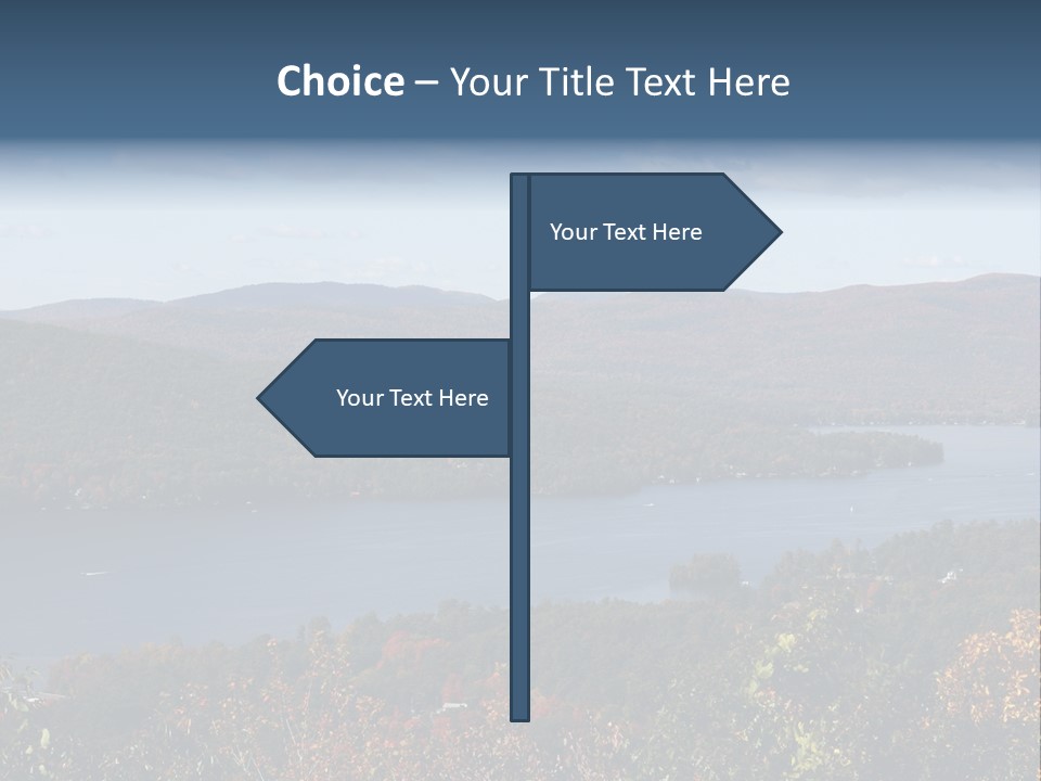 Lake George As Seen From Prospect Island PowerPoint Template