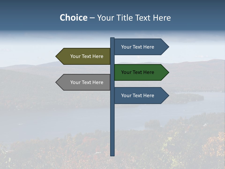 Lake George As Seen From Prospect Island PowerPoint Template