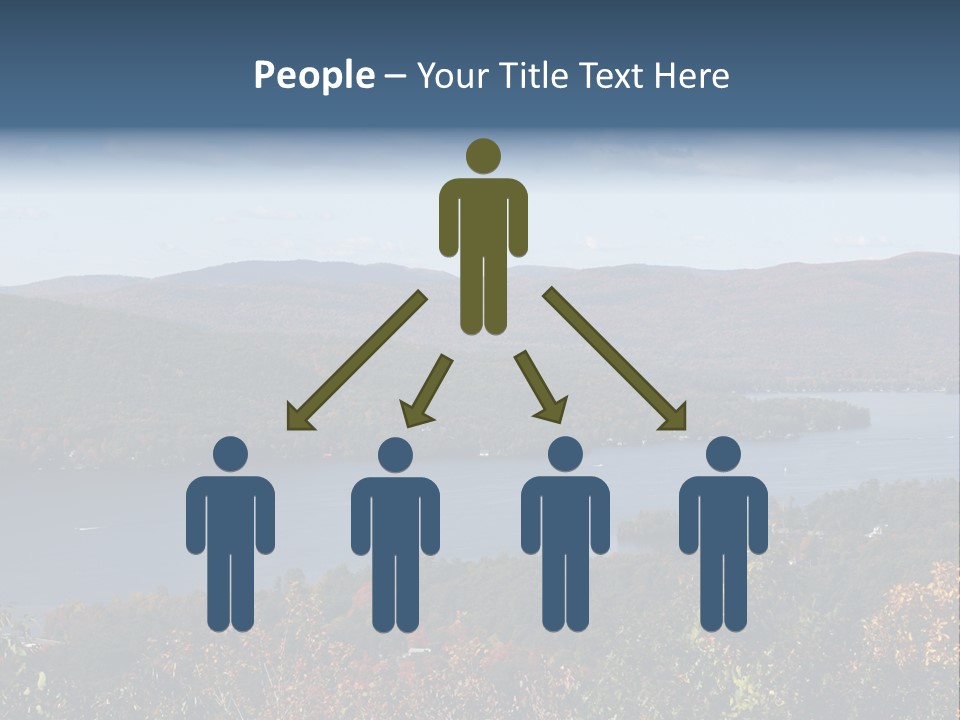 Lake George As Seen From Prospect Island PowerPoint Template