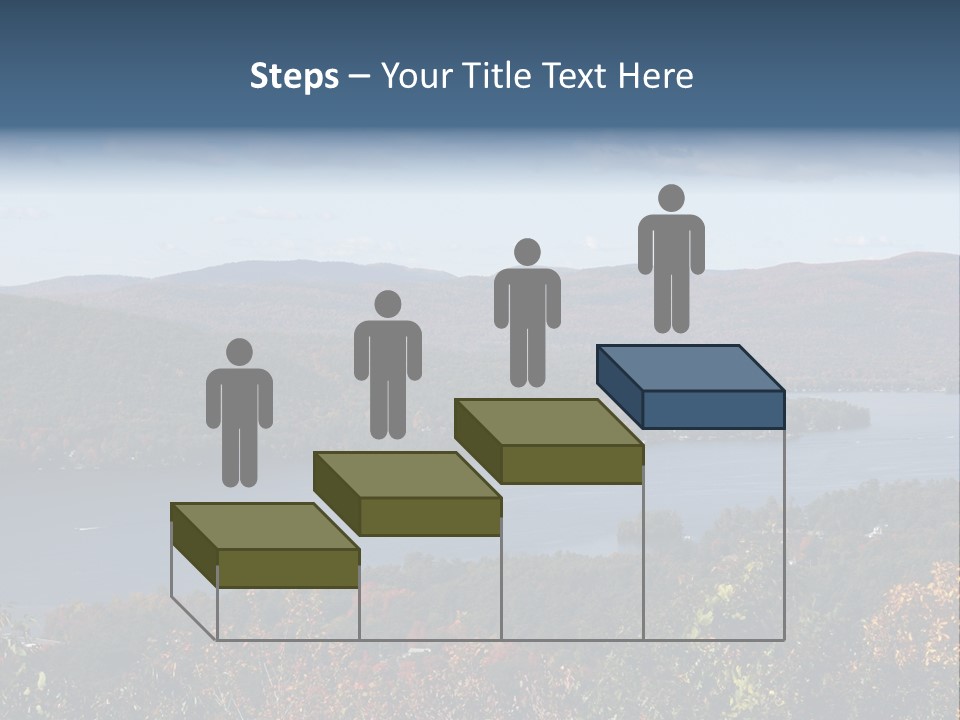 Lake George As Seen From Prospect Island PowerPoint Template