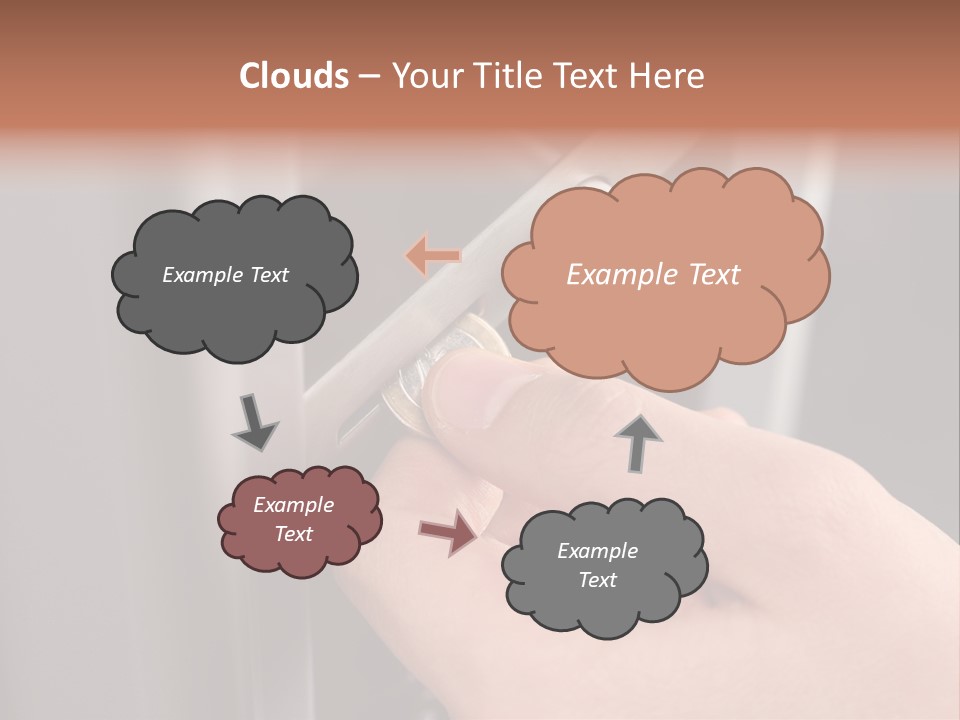 Inserting Coin In To A Vending Machine PowerPoint Template