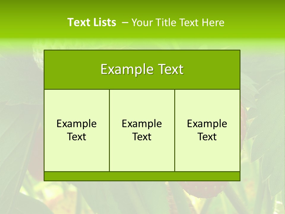 Ripening Strawberry Fruits On The Branch PowerPoint Template