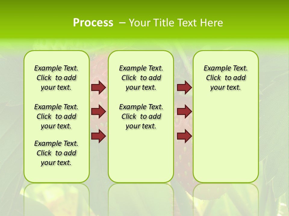 Ripening Strawberry Fruits On The Branch PowerPoint Template