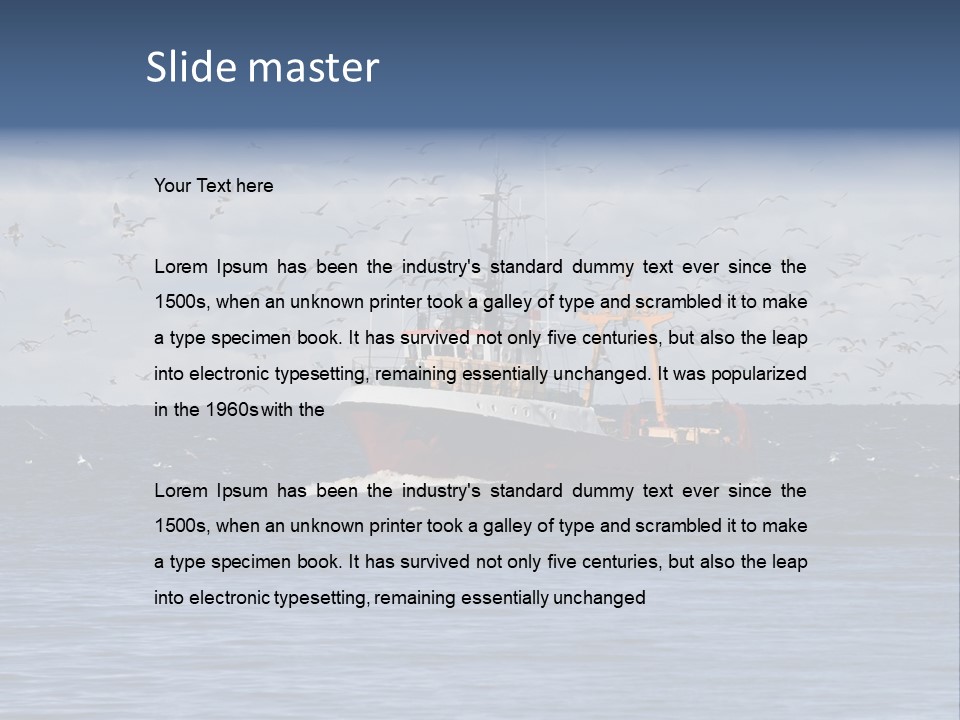 Fishing Boat Return PowerPoint Template