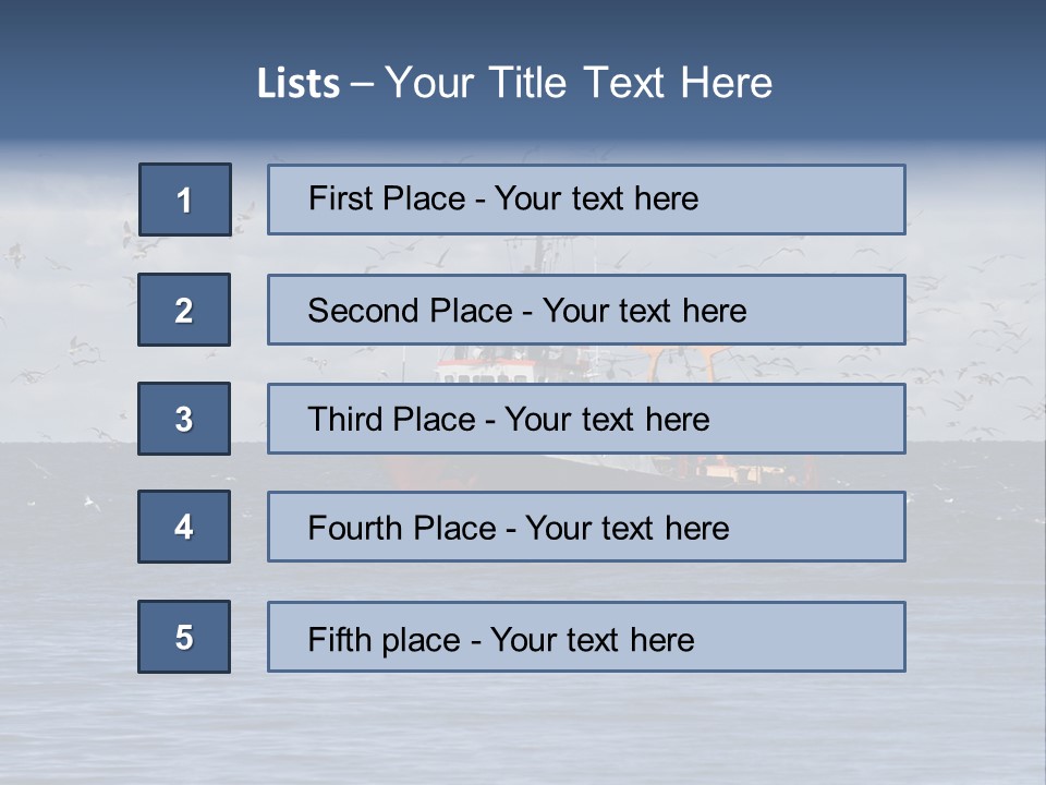 Fishing Boat Return PowerPoint Template
