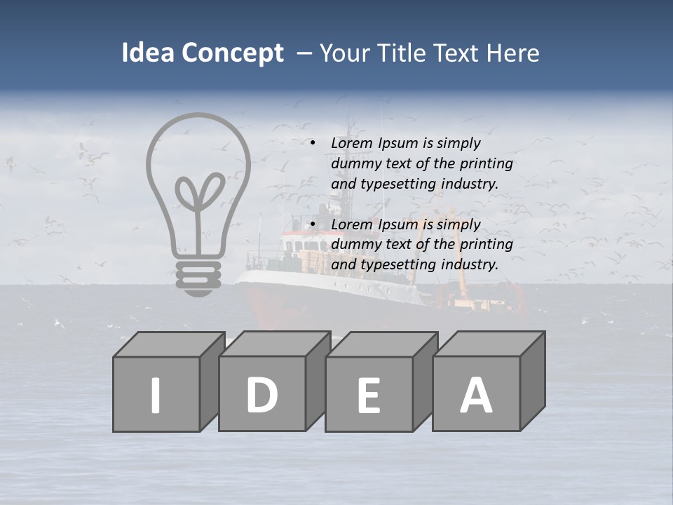 Fishing Boat Return PowerPoint Template