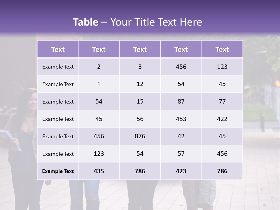 A Group Of People Walking Down A Sidewalk PowerPoint Template