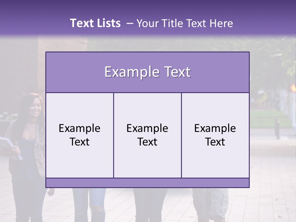 A Group Of People Walking Down A Sidewalk PowerPoint Template