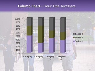 A Group Of People Walking Down A Sidewalk PowerPoint Template