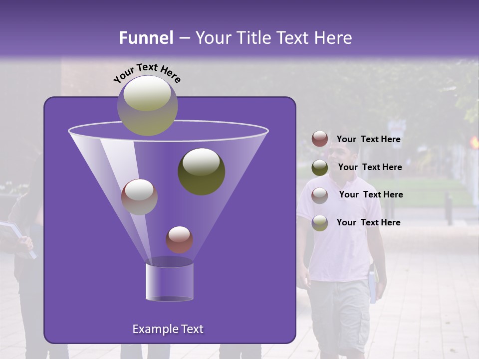 A Group Of People Walking Down A Sidewalk PowerPoint Template