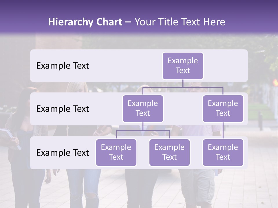 A Group Of People Walking Down A Sidewalk PowerPoint Template
