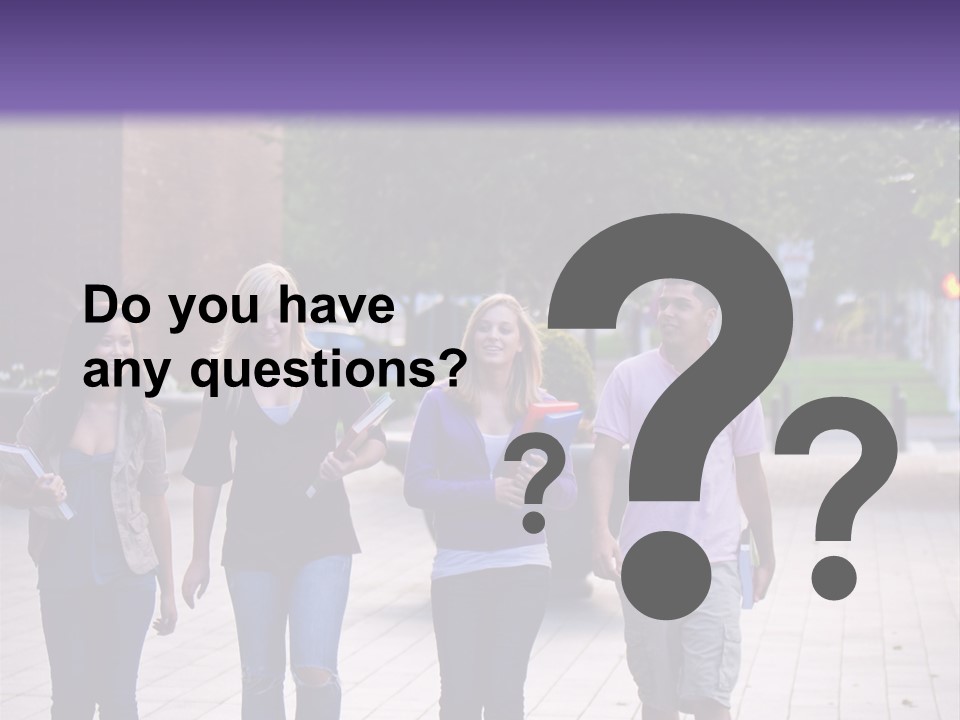 A Group Of People Walking Down A Sidewalk PowerPoint Template