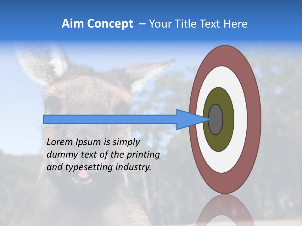 Close Up Of Inquisitive Kangaroo Poking His Tongue Out PowerPoint Template