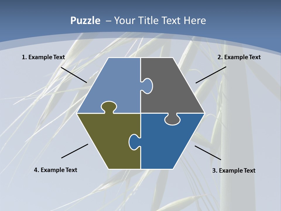 Oat Plant With Panicles PowerPoint Template