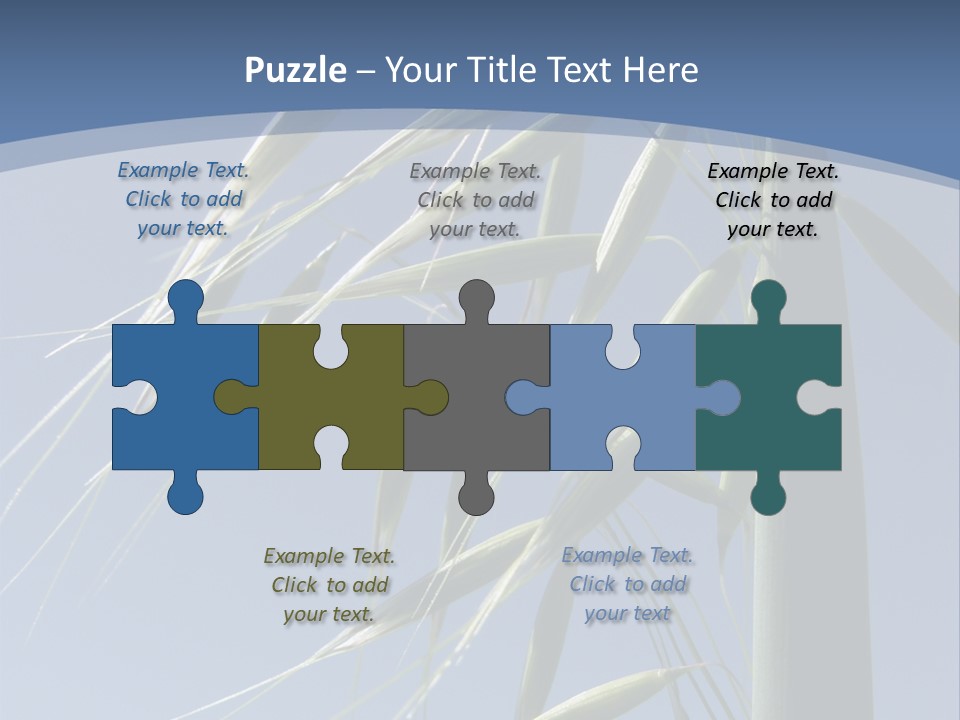 Oat Plant With Panicles PowerPoint Template