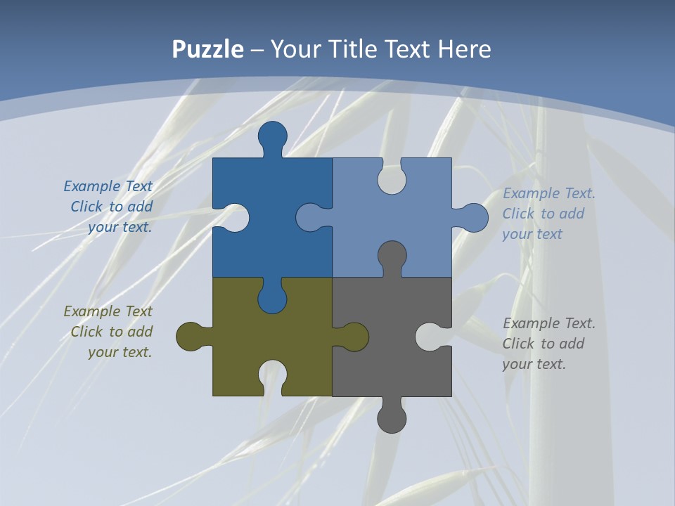Oat Plant With Panicles PowerPoint Template