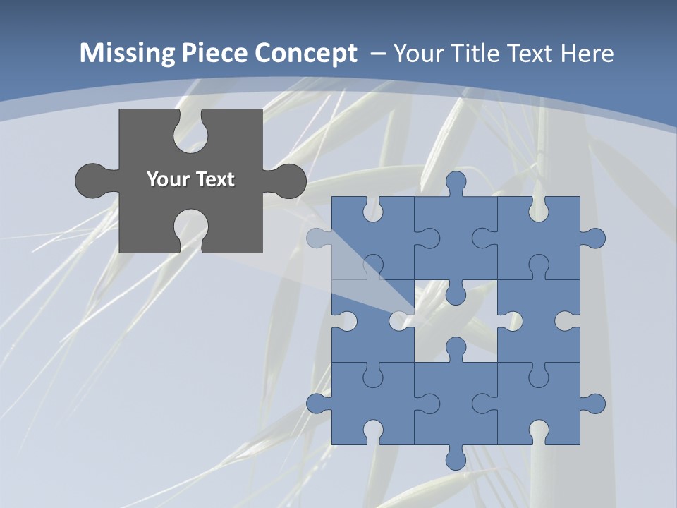 Oat Plant With Panicles PowerPoint Template