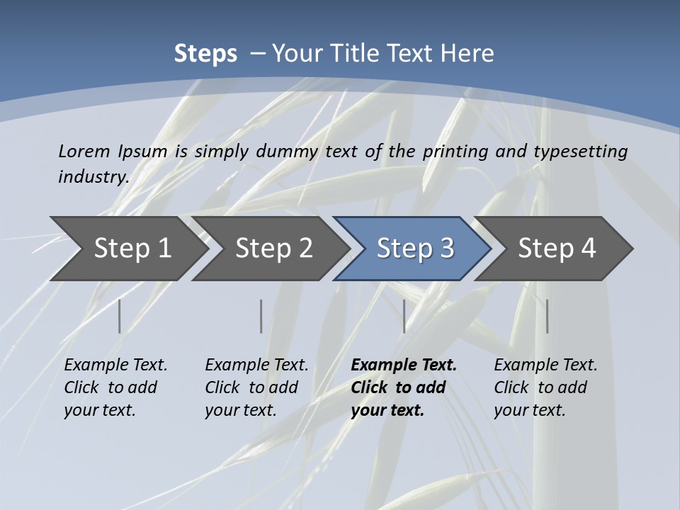 Oat Plant With Panicles PowerPoint Template
