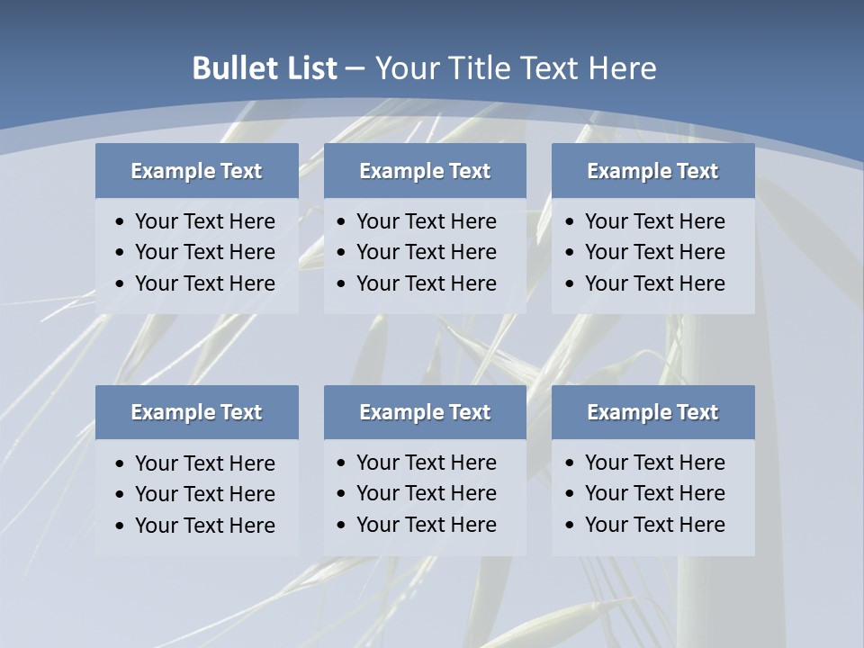Oat Plant With Panicles PowerPoint Template