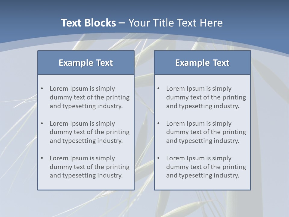 Oat Plant With Panicles PowerPoint Template