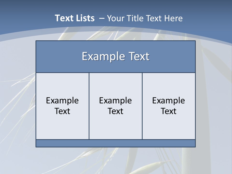 Oat Plant With Panicles PowerPoint Template