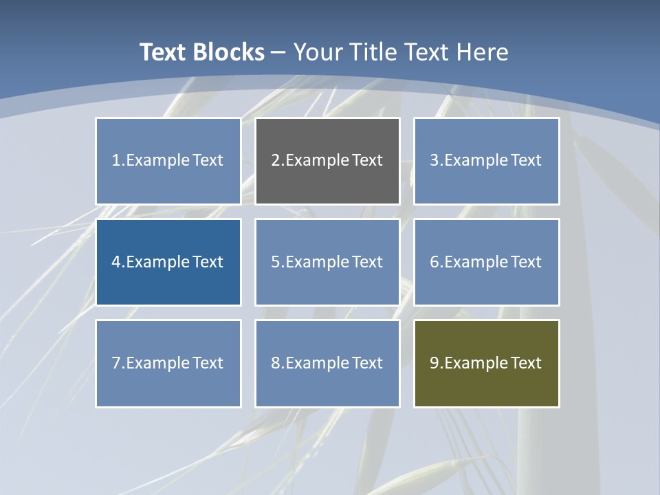 Oat Plant With Panicles PowerPoint Template
