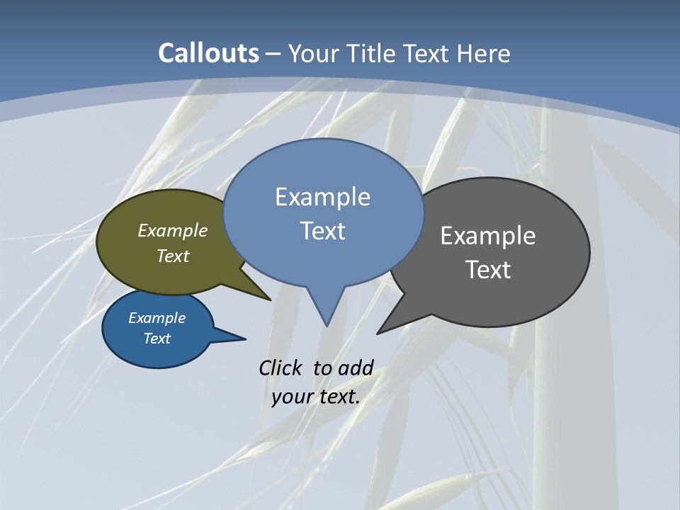 Oat Plant With Panicles PowerPoint Template