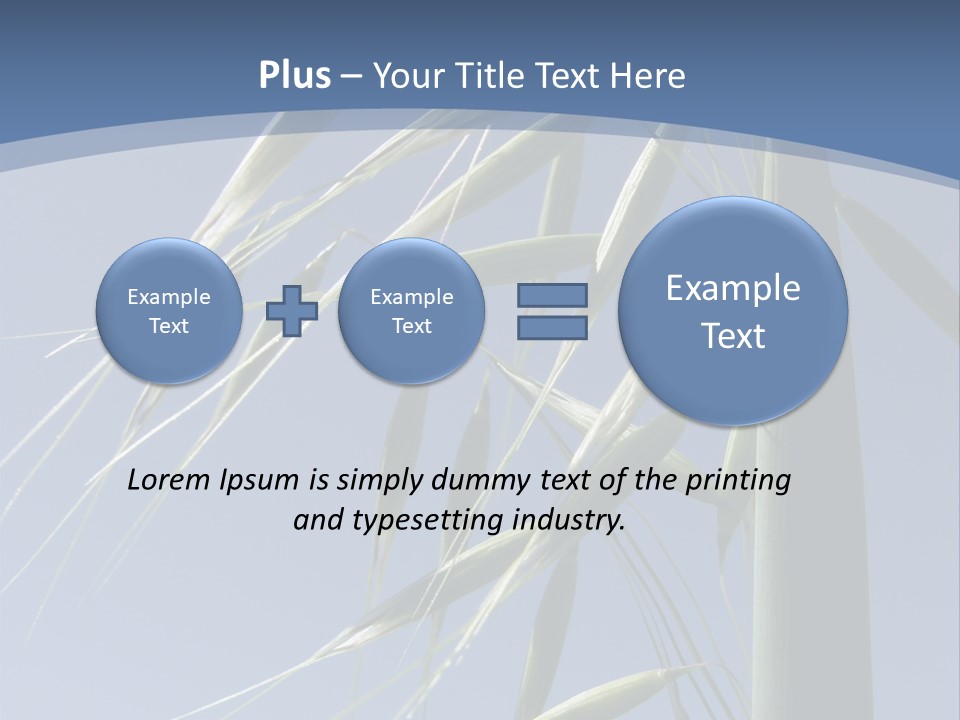 Oat Plant With Panicles PowerPoint Template