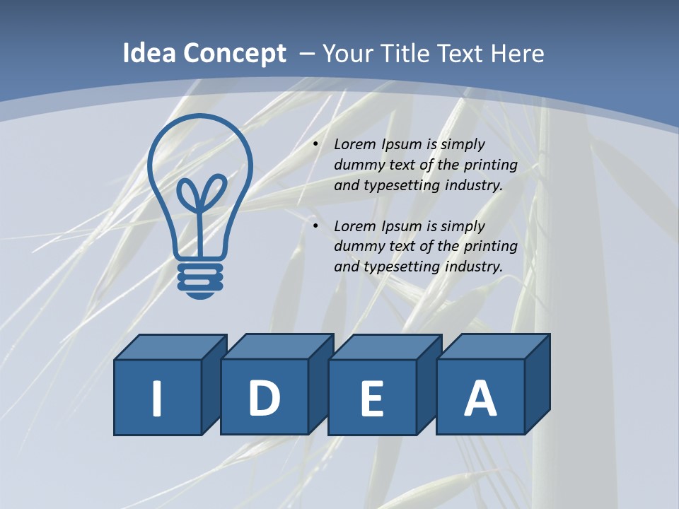 Oat Plant With Panicles PowerPoint Template