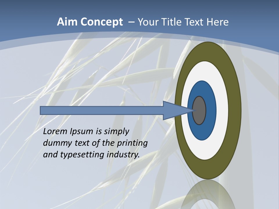 Oat Plant With Panicles PowerPoint Template