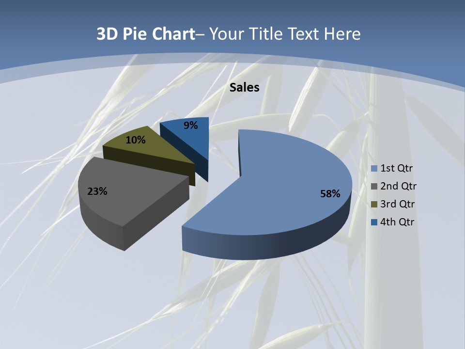 Oat Plant With Panicles PowerPoint Template