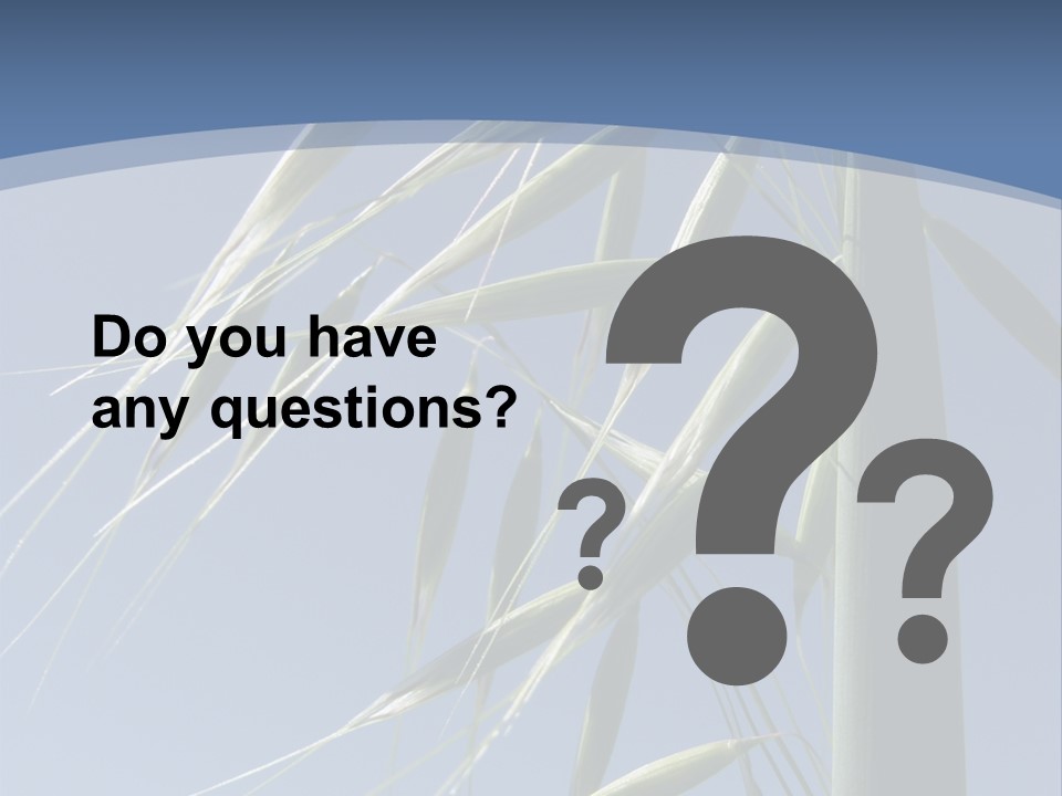 Oat Plant With Panicles PowerPoint Template