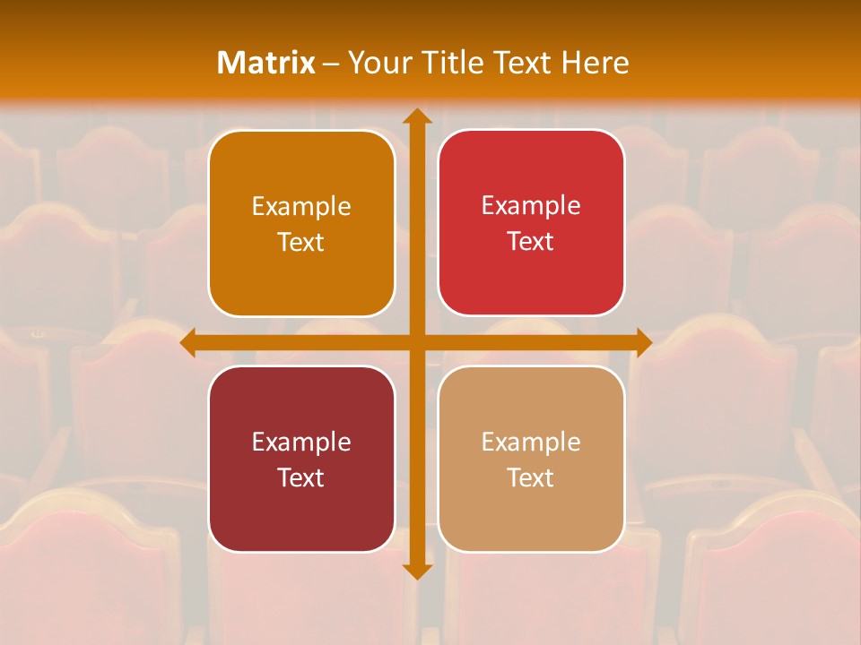 Photograph Of The Rows Of Theatre Seats PowerPoint Template