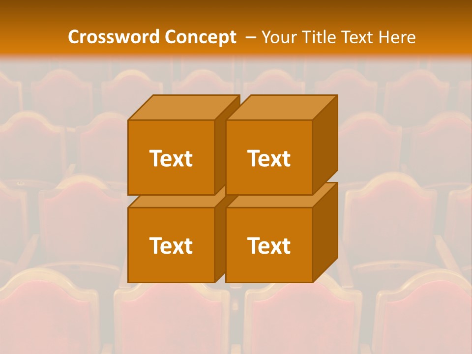 Photograph Of The Rows Of Theatre Seats PowerPoint Template