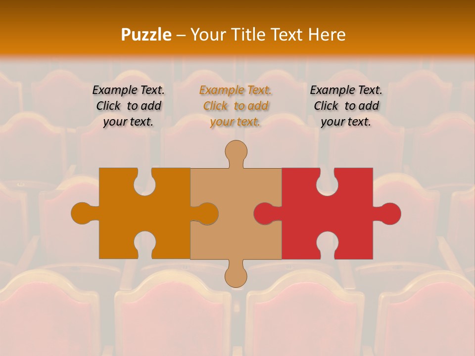 Photograph Of The Rows Of Theatre Seats PowerPoint Template