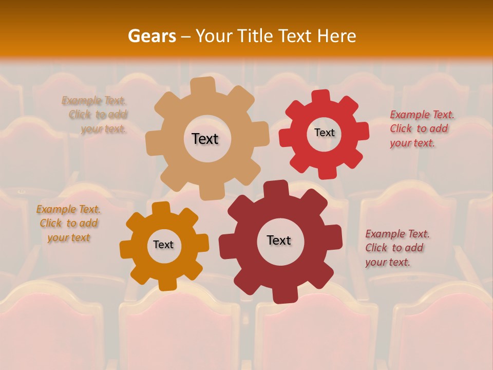 Photograph Of The Rows Of Theatre Seats PowerPoint Template