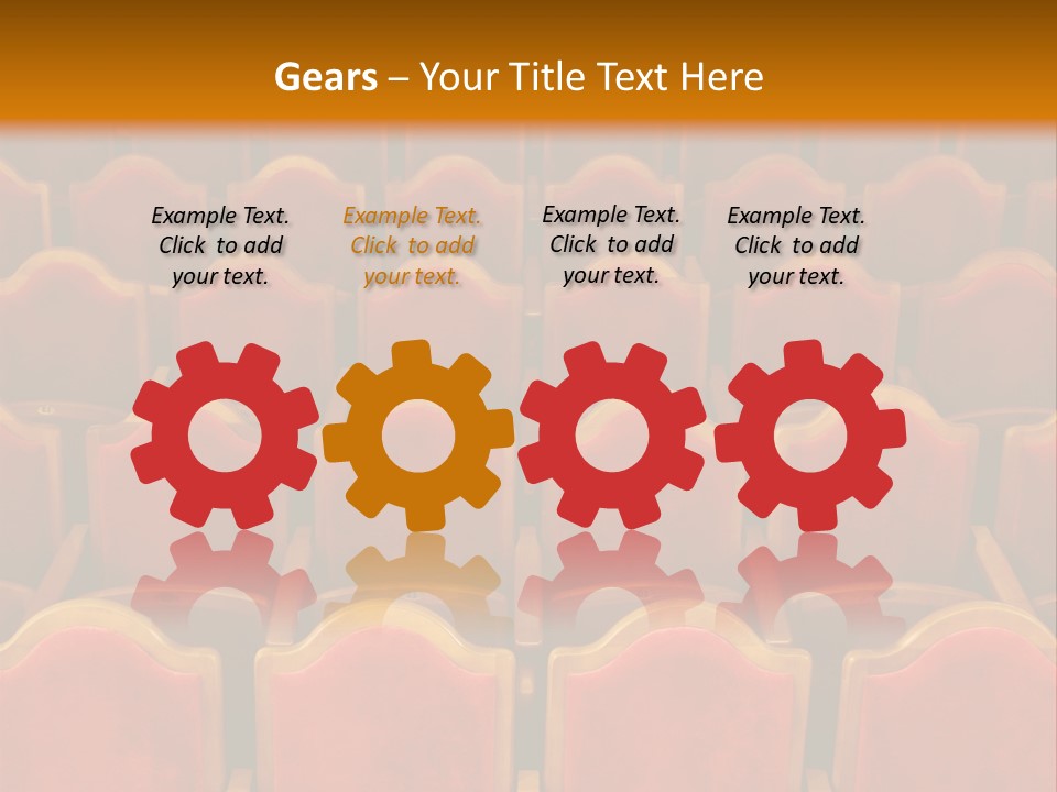 Photograph Of The Rows Of Theatre Seats PowerPoint Template