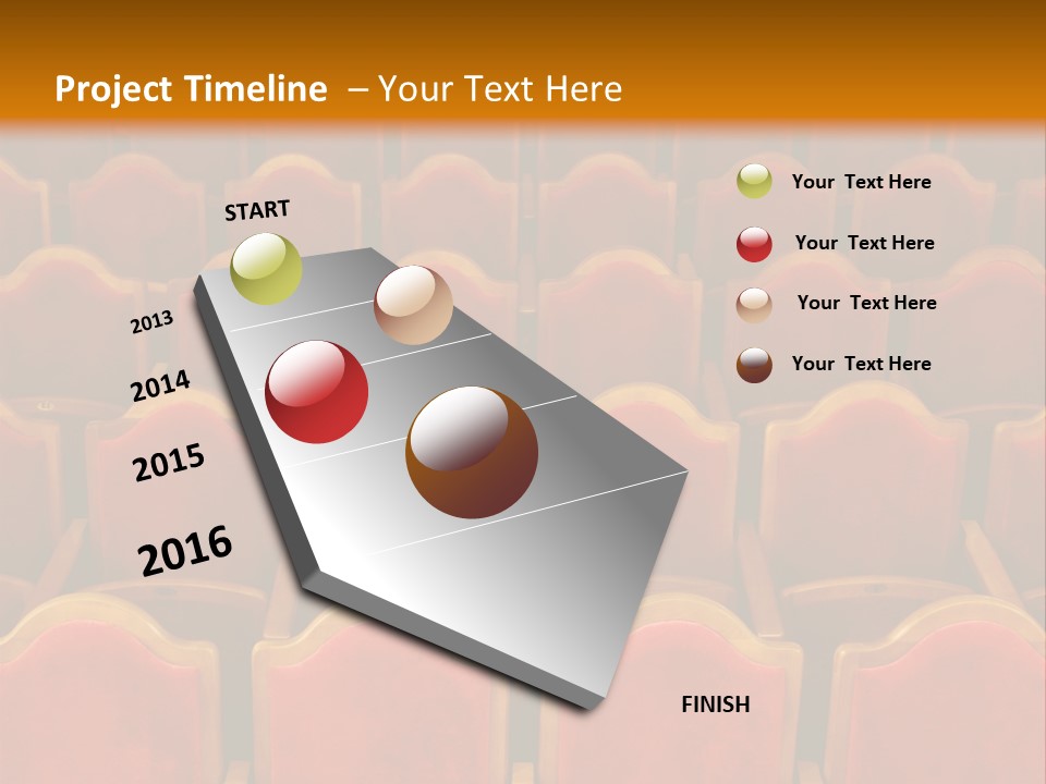 Photograph Of The Rows Of Theatre Seats PowerPoint Template