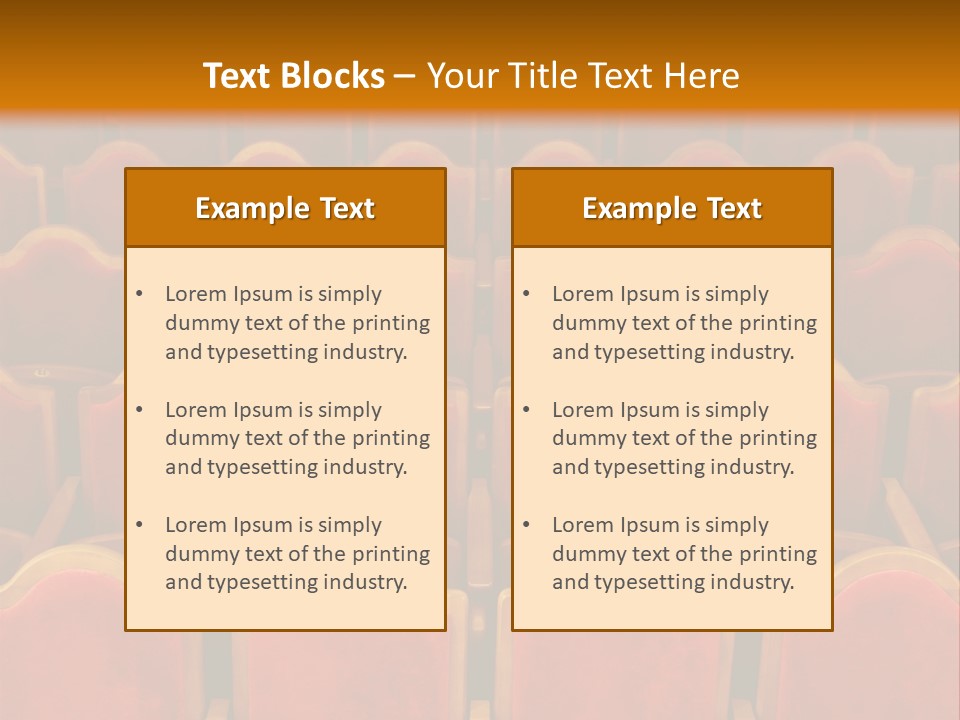 Photograph Of The Rows Of Theatre Seats PowerPoint Template