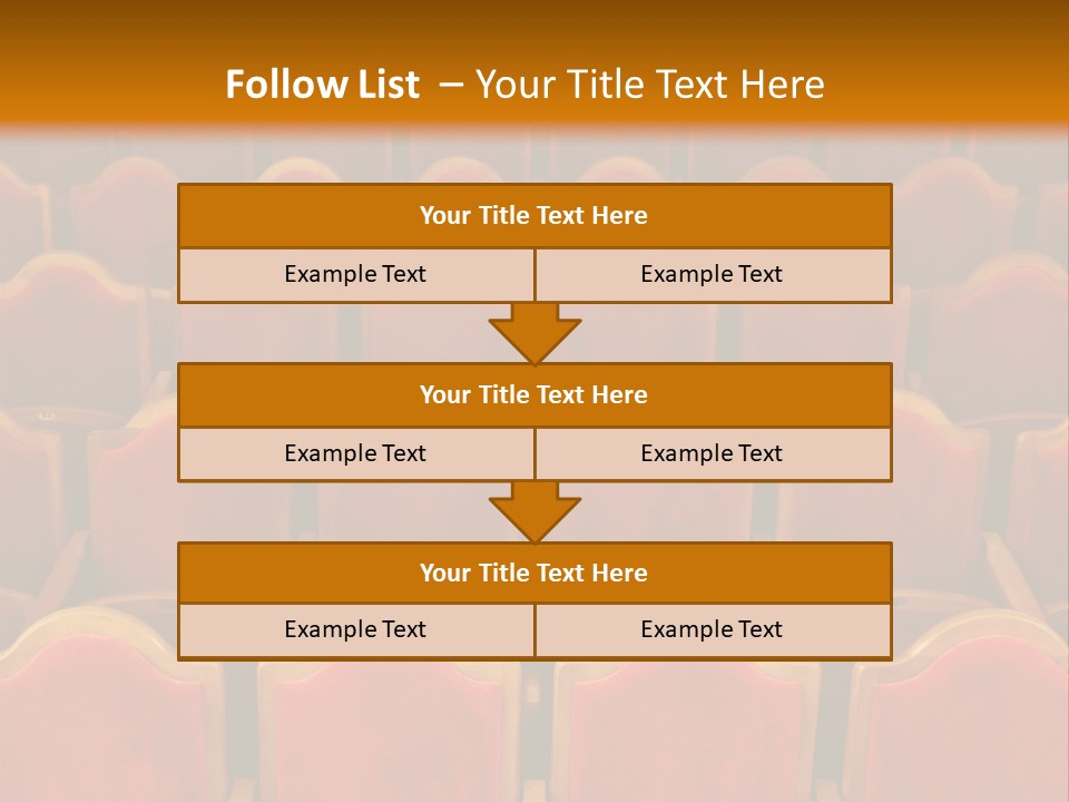 Photograph Of The Rows Of Theatre Seats PowerPoint Template