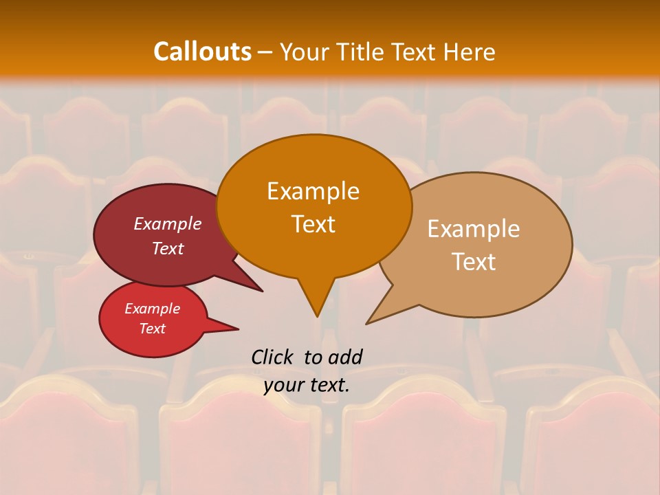 Photograph Of The Rows Of Theatre Seats PowerPoint Template