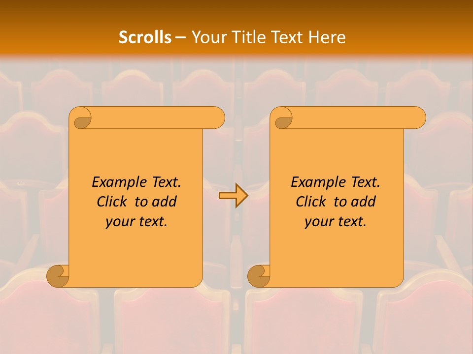 Photograph Of The Rows Of Theatre Seats PowerPoint Template
