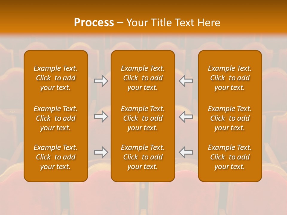 Photograph Of The Rows Of Theatre Seats PowerPoint Template